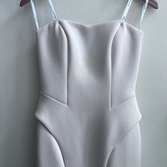 Tony Bowls Paris Cream Strapless Bodycon Mermaid Ball Gown Prom Dress Women's 2 - Picture 6 of 14